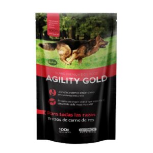 Agility Gold Pouch Trozos De Carne De Res Perro Adulto x100 Gr